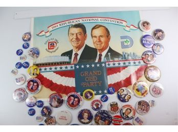 Political Lot 4  Reagan- Bush And 1984 Poster