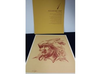 #1 Of 9 Limited Edition Prints By Boleslaw Cybis Prints ' Indomitable Spirit Commanche Tribe ' #26 Of 1000