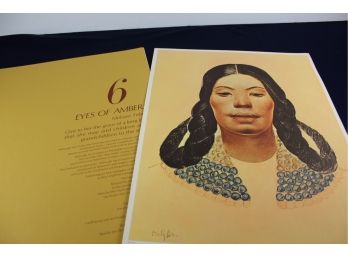 #6 Of 9 Limited Edition Prints By Boleslaw Cybis Prints  ' Eyes Of Amber Mohave Tribe ' 26 Of 1000