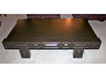 Coffee Table That Was Custom Made In Juarez Mexico - There Is Slight Water Damage On Top 33 X 58 X 14 In Tall