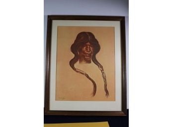 #8 Of 9 Limited Edition Prints By Boleslaw Cybis Prints ' Old Woman Hopi Tribe ' #26 Of 1000 In Folder