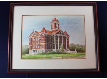Framed Courthouse By Lawrence H. Coffelt  19 X 15