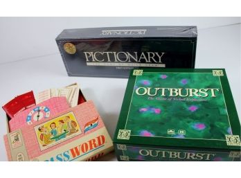 Unopened Pictionary, Outburst, Vintage 1963 Password