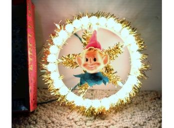Vintage Circle Of Spinning Light With Pixie  Works Nicely