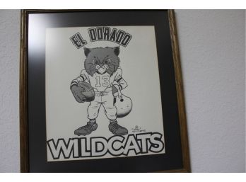 Yogi Williams 17 X 19 El Dorado Wildcats 17 X 19 - Original One-of-a-kind