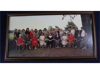 ' Do You Know These Lovely Ladies?' Framed Picture Of Local Women 21 X 11