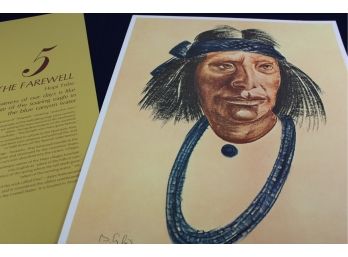 #5 Of 9 Limited Edition Prints By Boleslaw Cybis Prints 'The Farewell Hopi Tribe'  26 Of 1000 In Folder