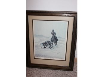 Limited Edition Print By Local Artist Melvin Redburn Dated 1982 - 21 X 25 See Description
