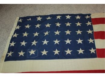 40 Star American Flag  Circa 1880s 48 X 86- Family Believes To Be Original  One Star Has Been Patched In