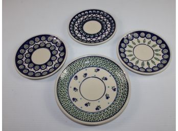 Polish Pottery - 4 Saucers