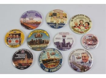 Political Lot 7 - Democratic Delegate And Convention Buttons