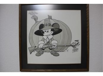 Yogi Williams 22 X 22 Mickey With Pumpkin - Original One-of-a-kind