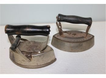 Two Antique Irons - Enterprise Manufacturing Company Phila PA And Asbestos Sad Iron 72 - B