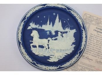 Home With The Tree- Christmas Plate