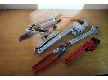 Pipe Wrench, 12 Inch Aluminum Pipe Wrench, Crescent And Wrenches Etc