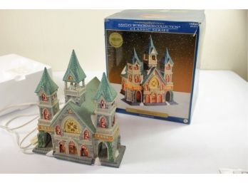 Santa's Workbench Collection, Trinity Church, Lighted 10.5 In Tall
