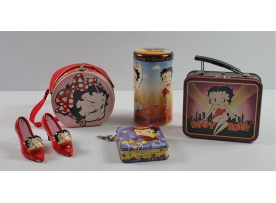 Betty Boop Lot- Salt And Pepper, Four Unique Tins