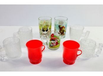 Collectible Character Glasses And Mugs, Shrek, Flintstones, Garfield, Kool-Aid