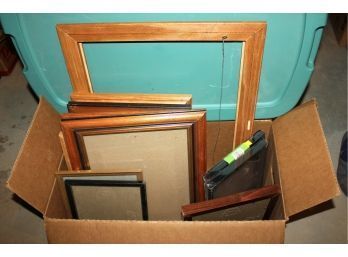 Box Of Frames-some Nice Wooden-13 Total