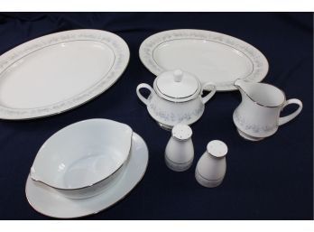 Contemporary By Noritake Marywood # 2181- Accessories- Cream And Sugar, Salt And Pepper, Gravy Boat,