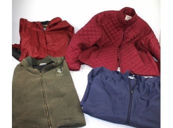 4 Coats-Port Authority Navy 2X-burgundy Quilted 2X-green And Burgundy Vinyl XL