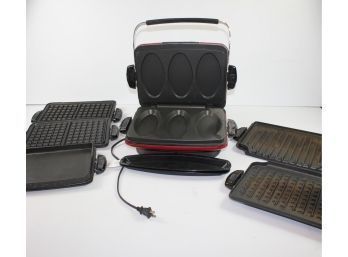 Lean Mean Grilling Machine With Additional Plates For Waffles Or Pancakes