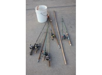 Fishing Poles - 4 Zebco, Compac Hornet