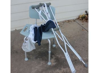 Shower Seat, Crutches And Arm Slings