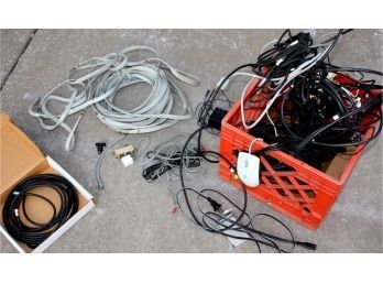 Miscellaneous Cords And Cables In Tote