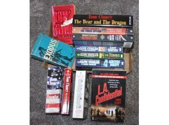 Book Lot 8 - Military Mysteries, Clancy, Cusser, Etc