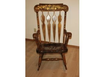 Wood Rocker-scratches On Seat And One Arm Is Loose-back Is 42 In Tall