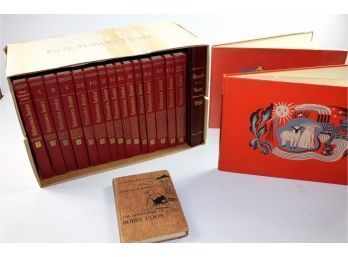 Britannica Junior Set Of Encyclopedias, Adventures Of Bobby Coon, 2 Childcraft Books-see Description