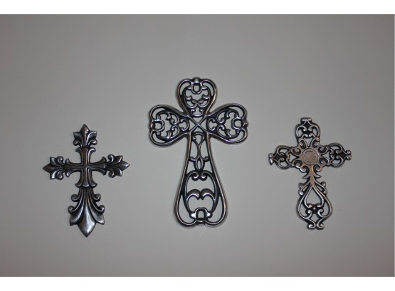 Three Metal Crosses-11.5 X 7.5 Is Largest Size