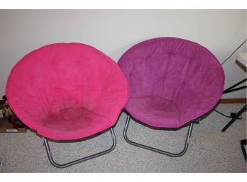 2 Metal Saurer Chairs-some Discoloration-they Fold Up