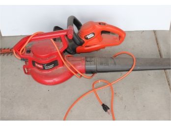 Black & Decker Electric Hedge Trimmer-16in Blade And Toro Electric Power Sweep