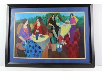 Itzchak Tarkay ' Morning Social' Seriolithograph Signed In Plate With Certificate