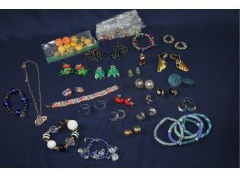 Miscellaneous Jewelry-bracelets, Beads, Clip-on Earrings, Holiday
