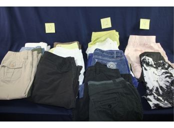 Womens Capris-sizes 10 To 14-brands From Faded Glory To Chico And Ethel-some Petites