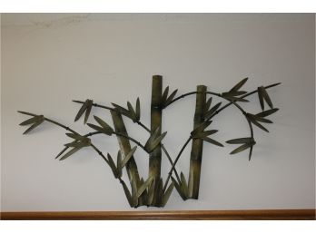 Metal Wall Art-bamboo-40 In Wide X 19in Tall