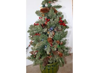 Small Lighted Christmas Tree In Pot 3 Ft Tall