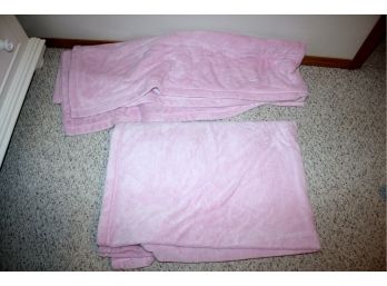 Two Very Soft Velour Twin Blankets- Excellent Condition