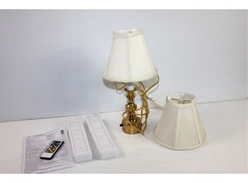 Small Light With Extra Shade And Two Wireless Under Cabinet Lights With Remote