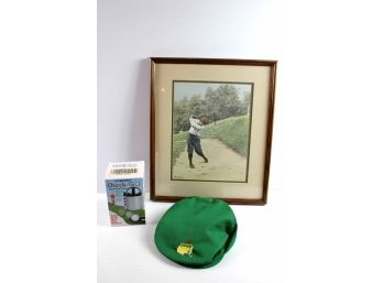 Golf Lot # 2-a. B. Frost Print 16 X 19, Master's Hat, Technasonic Check Go-new In Box