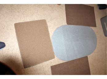Blue Braided Rug 23 X 40 And 3 Door Mats