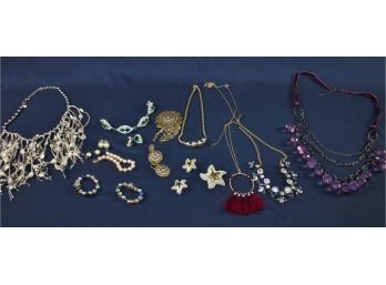 Necklaces, A Couple Sets, Large Purple Beads