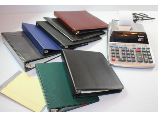 Canon Mp18DII Calculator With A Few Binders-one Is A Franklin