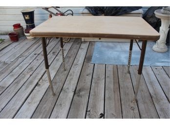 Heavy Vintage Table With Adjustable Legs-great For Garage 3 X 2