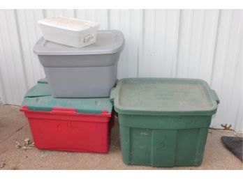 3 Totes And Small Container