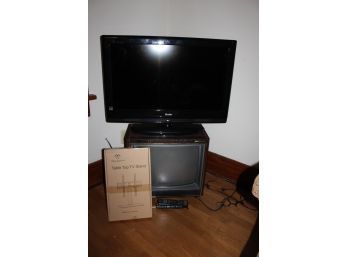 32 In Haier Flat Screen TV, New Tabletop TV Stand,  Zenith Tube TV