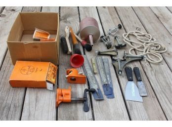 Miscellaneous Tool Lot-bar Clamps, Files, Funnel, Clamps Etc